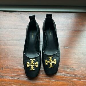 Tory Burch barely worn stack heel shoes.